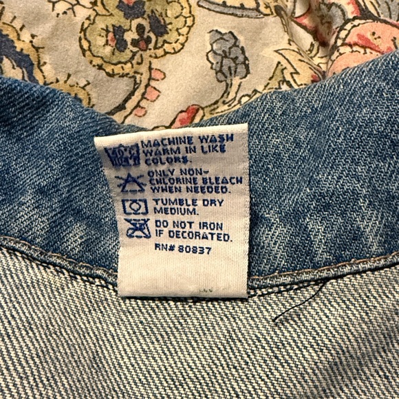 VINTAGE Rock the world Jean Jacket XXL - Picture 10 of 12